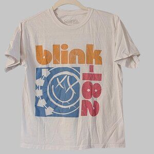 Blink-182 Graphic Band Tee Pop Punk T-Shirt White Size S